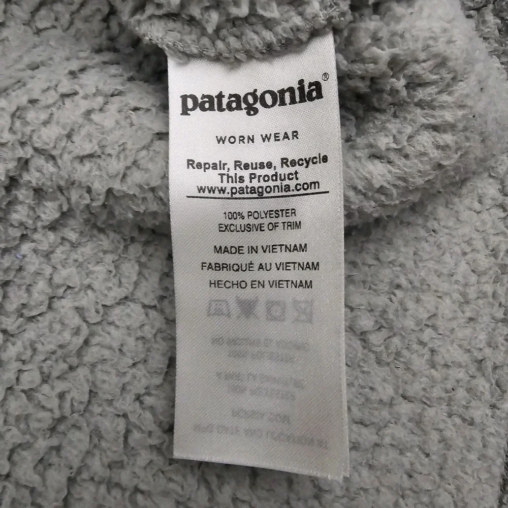 Patagonia Los Gatos‎ 1/4 Zip Fleece Adult Small Grey Soft Fuzzy Pullover